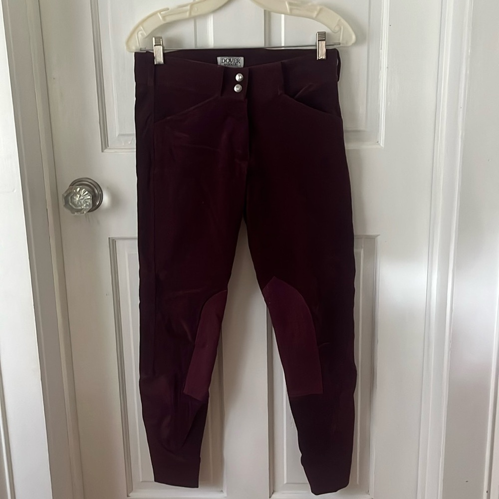 dover saddlery cranberry corduroy breeches